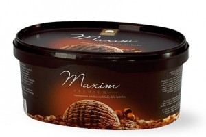 Maxim Premium ice cream carton