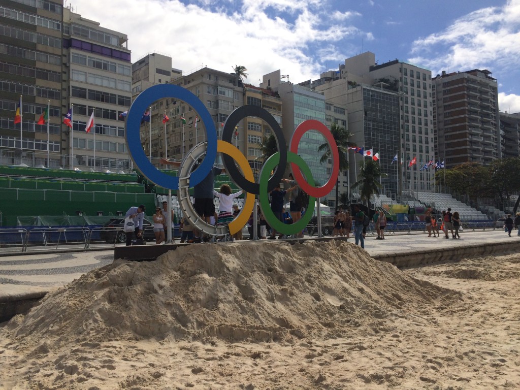 Olympic rings falling apart